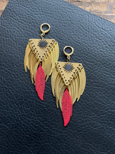 Brass Drop Earrings 2584