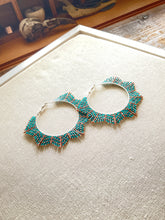 Load image into Gallery viewer, Medium Feather Hoops 2686
