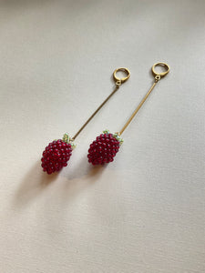 Medium Raspberry Drop Earrings 2956