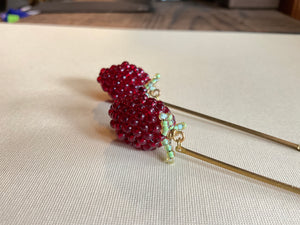 Medium Raspberry Drop Earrings 2956