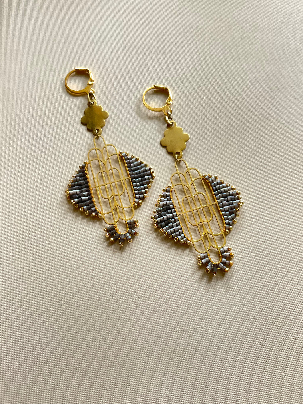 Beaded  Drop Earrings 3094