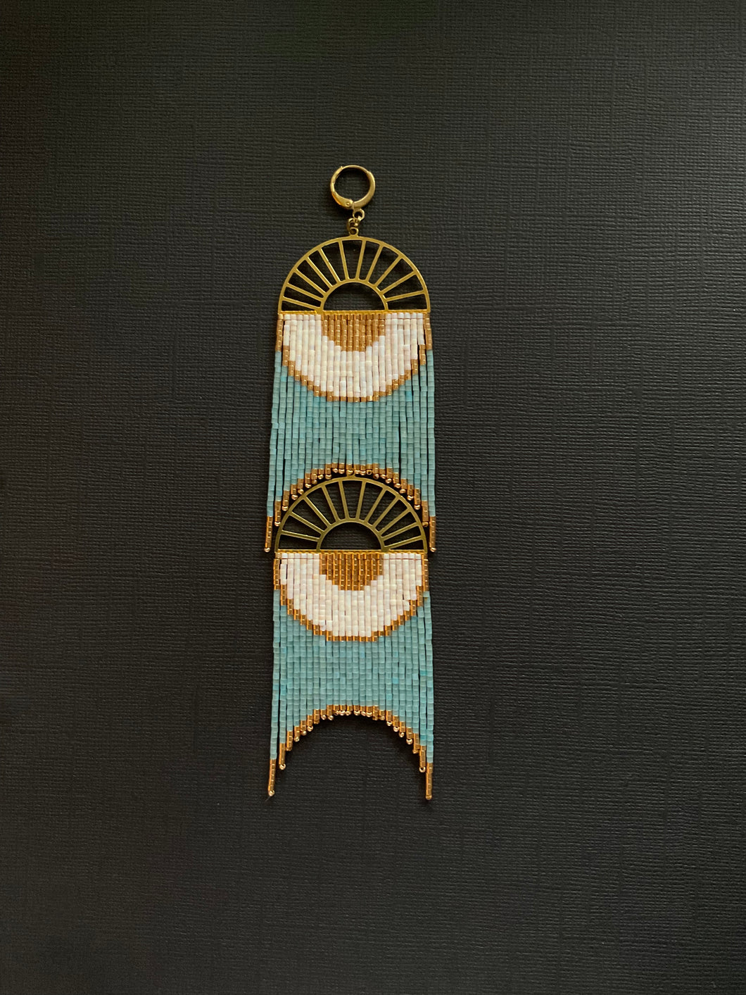 Beaded Fringe Earrings 3626