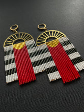 Load image into Gallery viewer, Extra wide Beaded Fringe Earrings 3632
