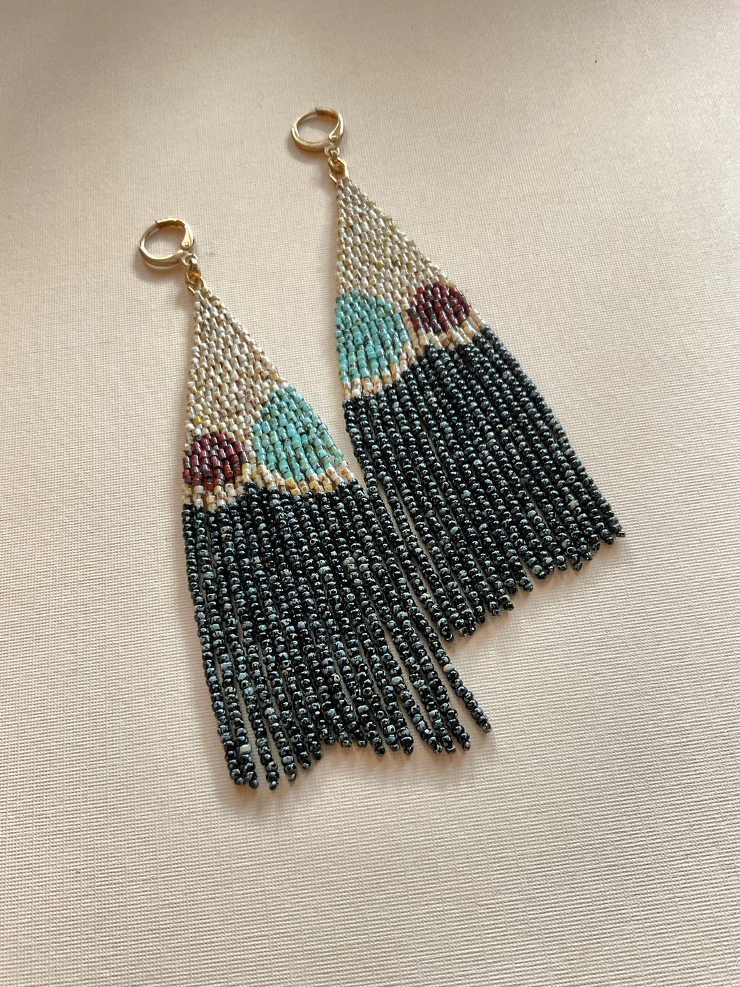 Beaded Fringe Earrings 3641