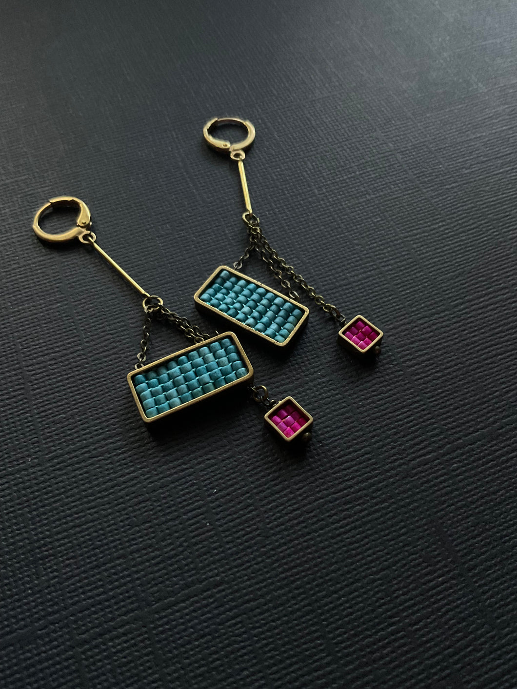 Beaded Drop Earrings 3666