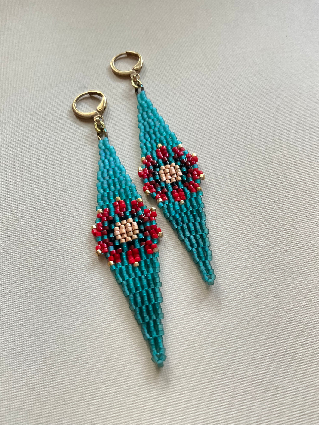 Beaded Drop Earrings 3676