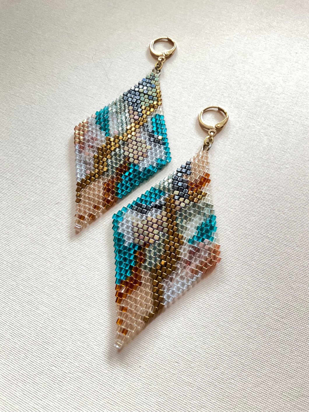 Beaded Drop Earrings 3677