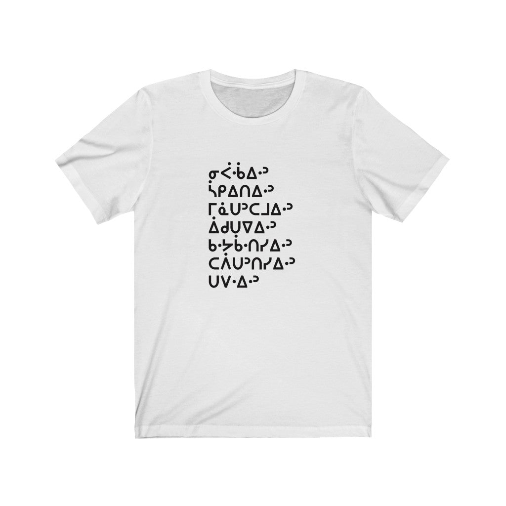 Seven Grandfather Teachings - Ojibwe Syllabics